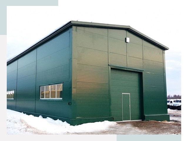 Двускатные ангары в Югорске