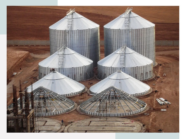 Строительство зерновых силосов в Югорске